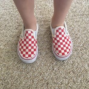 Kids Toddler Vans red/white checker